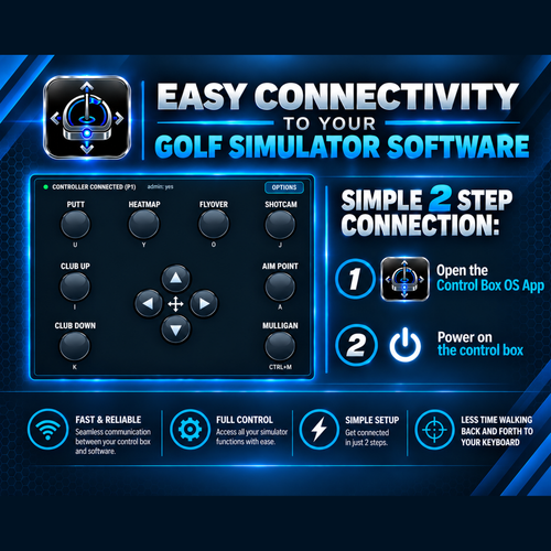 Wireless Golf Simulator Control Box V1 - Designed for GSPRO